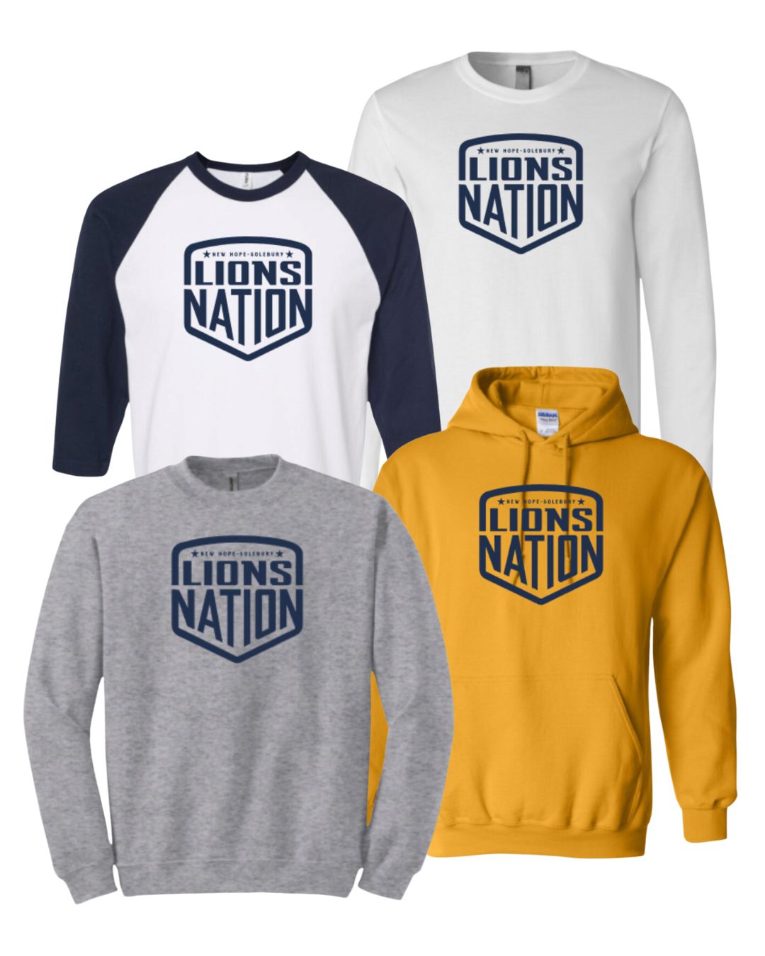 Adult Lions Nation Badge Long Sleeve