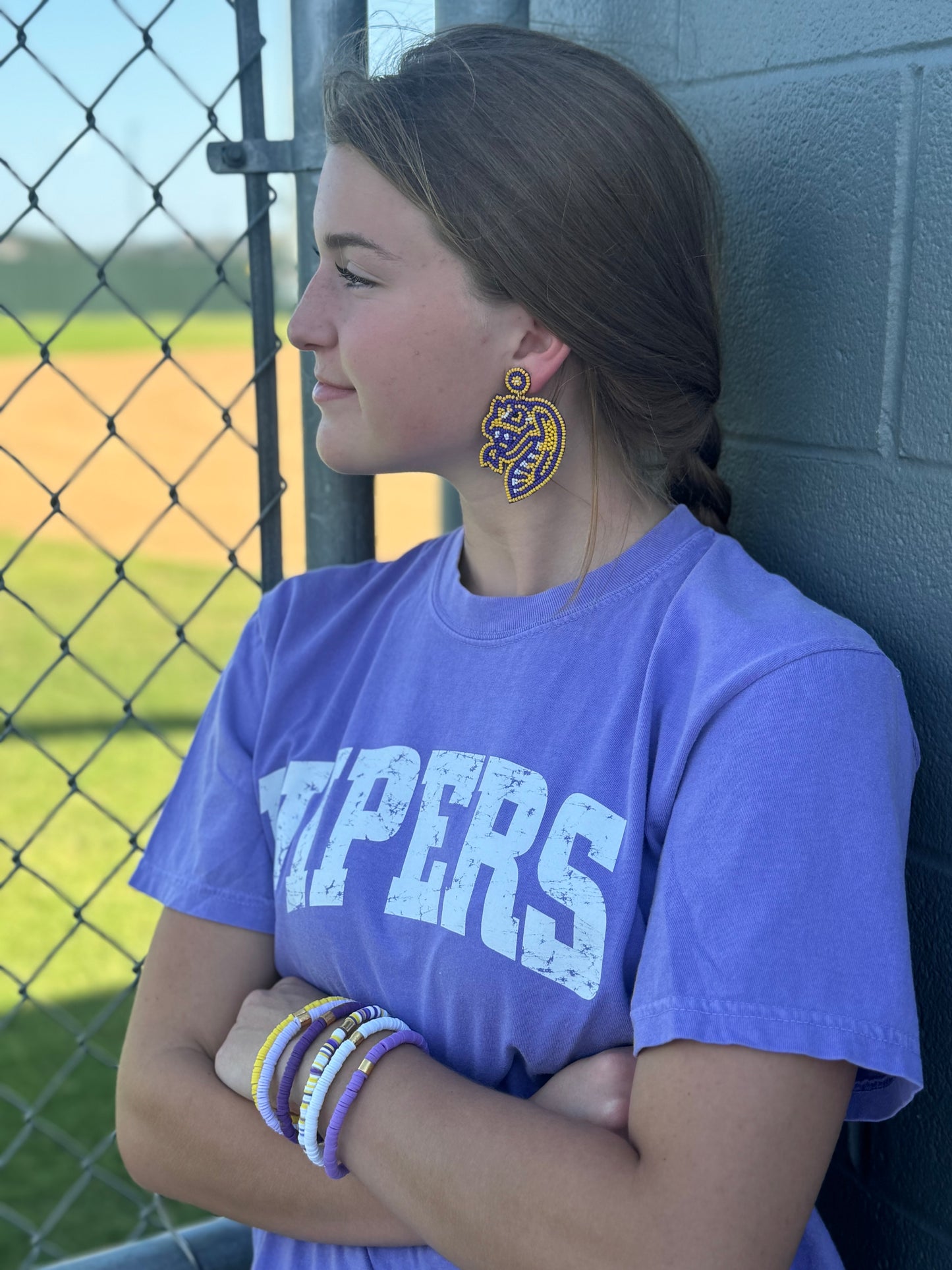 Beaded Viper Earrings