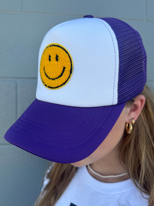 Two Tone Smiley Trucker Hat