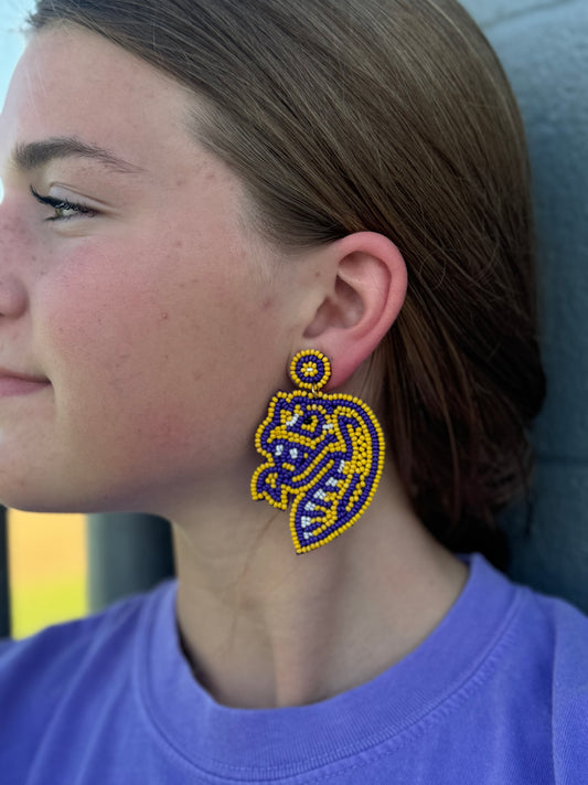 Beaded Viper Earrings