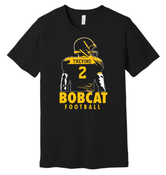 Custom Bobcat Football Tee