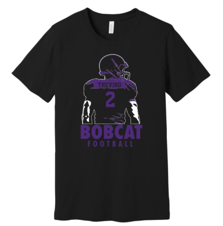 Custom Bobcat Football Tee