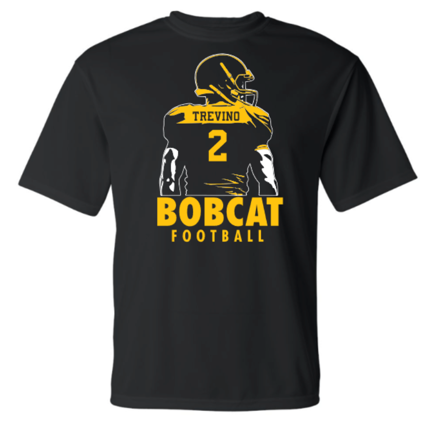 Custom Bobcat Football Tee