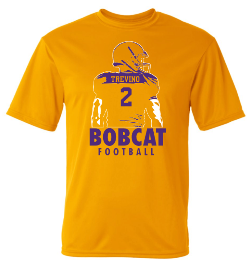 Custom Bobcat Football Tee