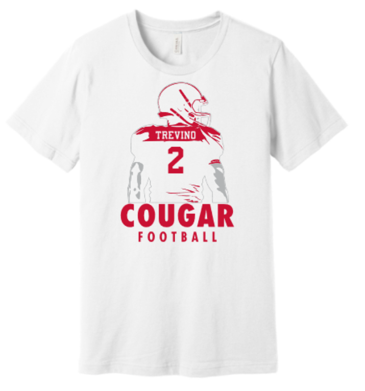 Custom Cougar Football Tee