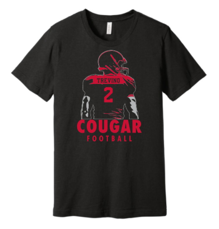 Custom Cougar Football Tee