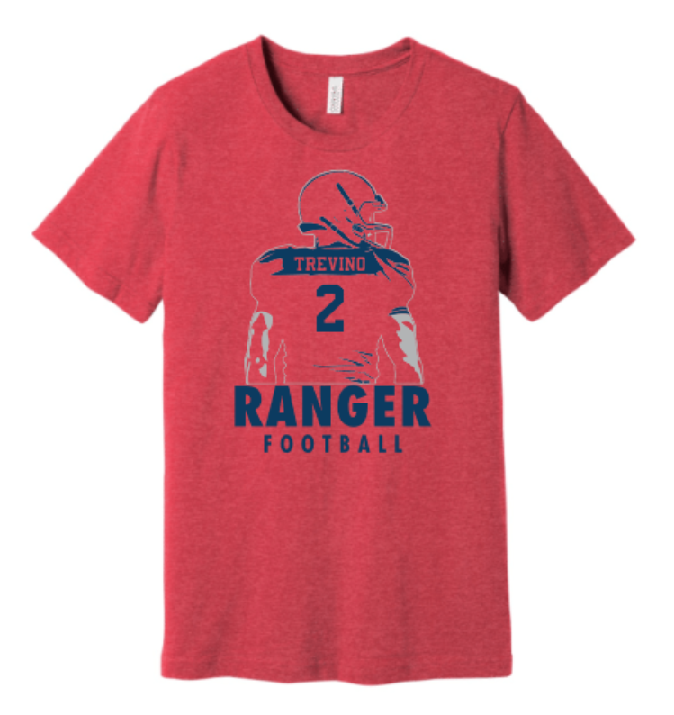 Custom Ranger Football Tee