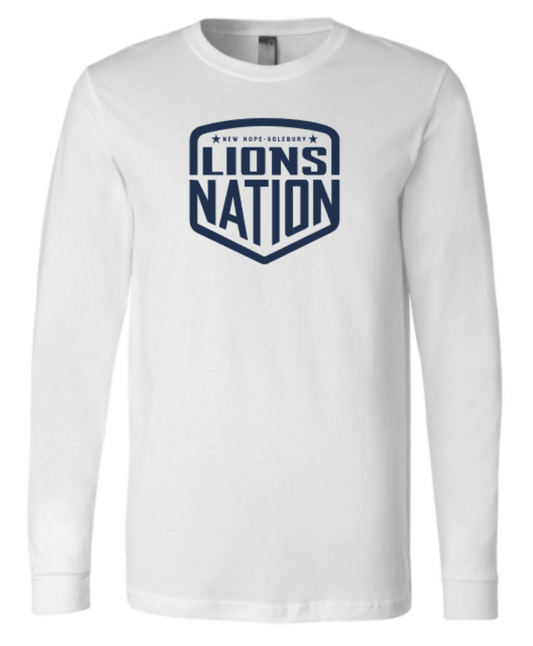 Adult Lions Nation Badge Long Sleeve