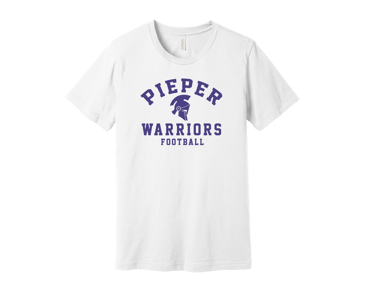 White Pieper Warriors Football T-shirt